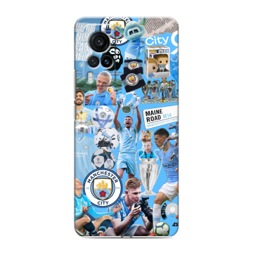 Силиконовый чехол на Vivo X60 Pro с принтом Man City Манчестер Сити