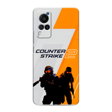 Силиконовый чехол на Vivo X60 Pro с принтом Counter Strike