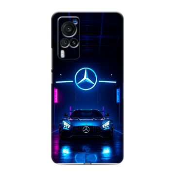 Силиконовый чехол на Vivo X60 Pro с принтом Mercedes Мерседес