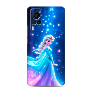 Силиконовый чехол на Vivo X60 Pro с принтом Холодное сердце Frozen