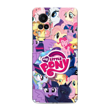 Силиконовый чехол на Vivo X60 Pro с принтом My little pony Дружба чудо