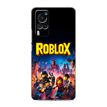 Силиконовый чехол на Vivo X60 Pro с принтом Roblox Роблокс