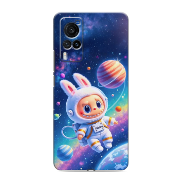 Силиконовый чехол на Vivo X60 Pro с принтом Labubu Лабубу