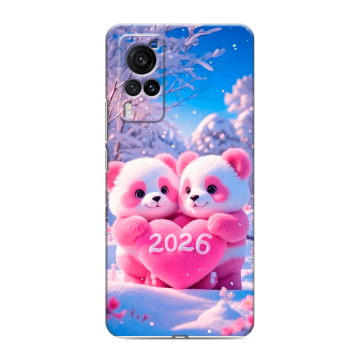 Силиконовый чехол на Vivo X60 Pro с принтом Новый год