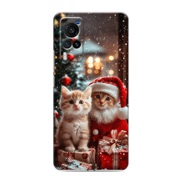 Силиконовый чехол на Vivo X60 Pro с принтом Новый год