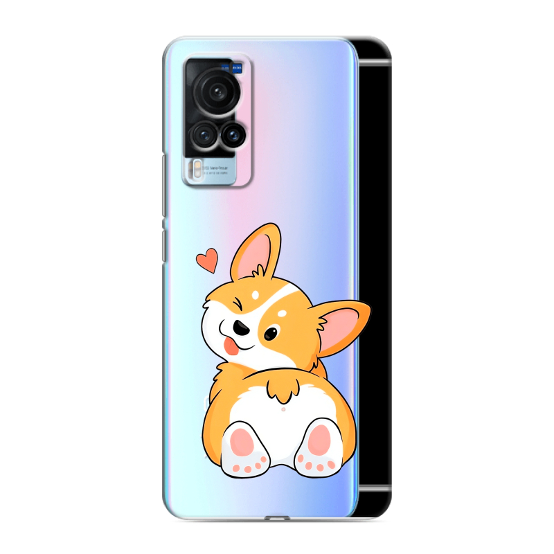 Пластиковый чехол на Vivo X60 Pro с принтом Корги Пластиковый чехол на Vivo X60 Pro с принтом Корги