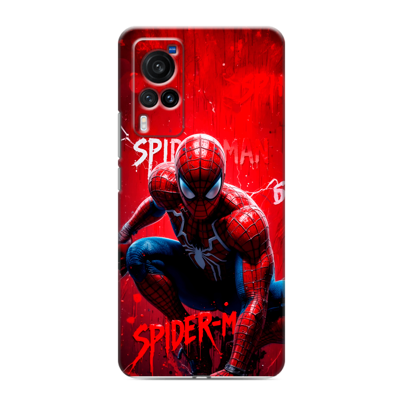 Силиконовый противоударный чехол на Vivo X60 Pro с принтом Spiderman Человек паук Силиконовый противоударный чехол на Vivo X60 Pro с принтом Spiderman Человек паук