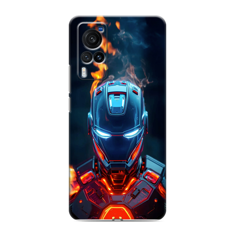 Пластиковый чехол на Vivo X60 Pro с принтом IronMan Железный человек Пластиковый чехол на Vivo X60 Pro с принтом IronMan Железный человек