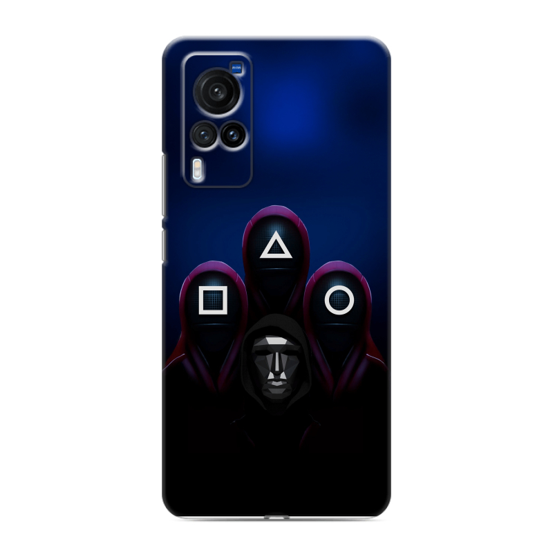 Силиконовый противоударный чехол на Vivo X60 Pro с принтом Игра Кальмара Силиконовый противоударный чехол на Vivo X60 Pro с принтом Игра Кальмара