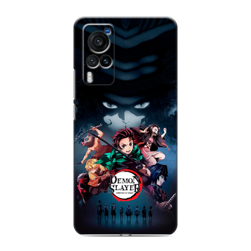 Пластиковый чехол на Vivo X60 Pro с принтом Demon Slayer Клинок рассекающий демонов Пластиковый чехол на Vivo X60 Pro с принтом Demon Slayer Клинок рассекающий демонов