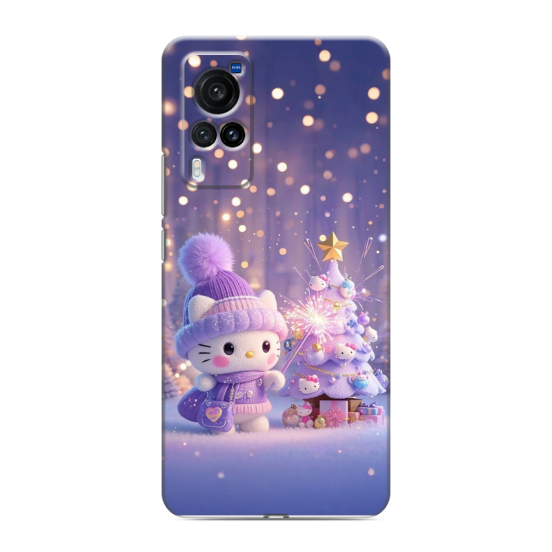 Силиконовый противоударный чехол на Vivo X60 Pro с принтом Новый год Силиконовый противоударный чехол на Vivo X60 Pro с принтом Новый год