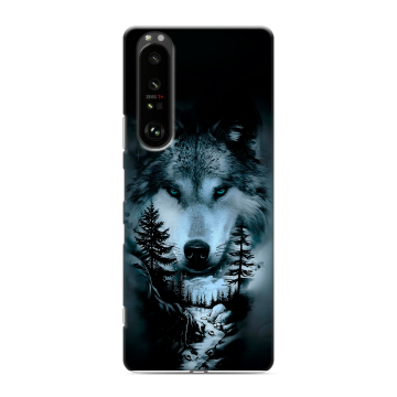 Силиконовый чехол на Sony Xperia 1 III с принтом Лесной волк Силиконовый чехол на Sony Xperia 1 III с принтом Лесной волк