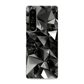 Силиконовый чехол на Sony Xperia 1 III с принтом Черные кристаллы Силиконовый чехол на Sony Xperia 1 III с принтом Черные кристаллы