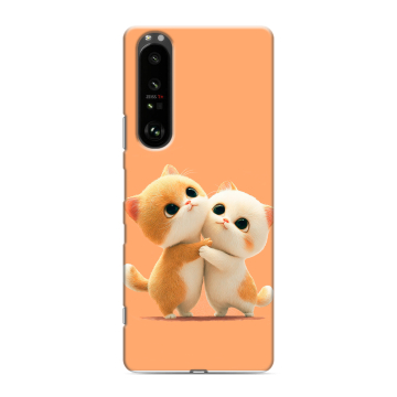 Силиконовый чехол на Sony Xperia 1 III с принтом Милые котики Силиконовый чехол на Sony Xperia 1 III с принтом Милые котики