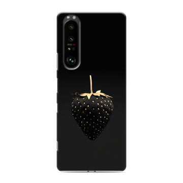 Силиконовый чехол на Sony Xperia 1 III с принтом Черная клубника Силиконовый чехол на Sony Xperia 1 III с принтом Черная клубника