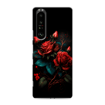 Силиконовый чехол на Sony Xperia 1 III с принтом Розы красные Силиконовый чехол на Sony Xperia 1 III с принтом Розы красные