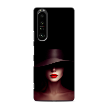 Силиконовый чехол на Sony Xperia 1 III с принтом Девушка в шляпе Силиконовый чехол на Sony Xperia 1 III с принтом Девушка в шляпе
