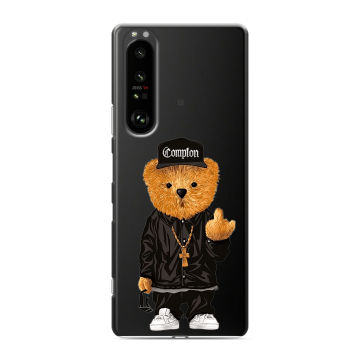 Силиконовый чехол на Sony Xperia 1 III с принтом Мишка Силиконовый чехол на Sony Xperia 1 III с принтом Мишка