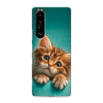 Силиконовый чехол на Sony Xperia 1 III с принтом котенок Силиконовый чехол на Sony Xperia 1 III с принтом котенок