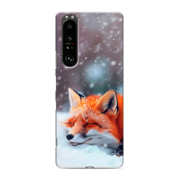 Силиконовый чехол на Sony Xperia 1 III с принтом лиса Силиконовый чехол на Sony Xperia 1 III с принтом лиса