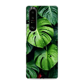 Силиконовый чехол на Sony Xperia 1 III с принтом Листья Силиконовый чехол на Sony Xperia 1 III с принтом Листья