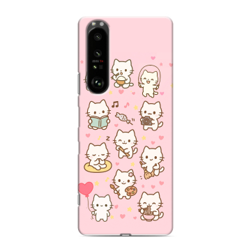 Силиконовый чехол на Sony Xperia 1 III с принтом Hello Kitty Хелоу Кити Силиконовый чехол на Sony Xperia 1 III с принтом Hello Kitty Хелоу Кити