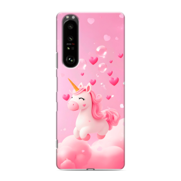 Силиконовый чехол на Sony Xperia 1 III с принтом Единорог Силиконовый чехол на Sony Xperia 1 III с принтом Единорог