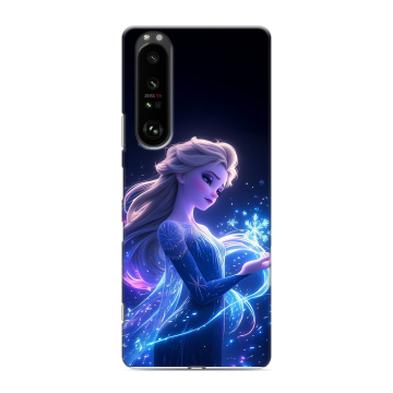 Силиконовый чехол на Sony Xperia 1 III с принтом Холодное сердце Frozen Силиконовый чехол на Sony Xperia 1 III с принтом Холодное сердце Frozen