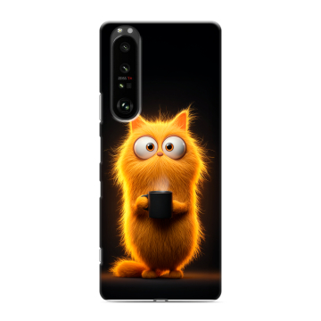 Силиконовый чехол на Sony Xperia 1 III с принтом Смешной кот Силиконовый чехол на Sony Xperia 1 III с принтом Смешной кот