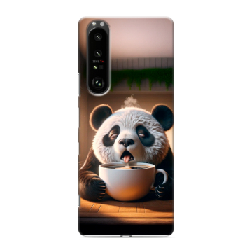 Силиконовый чехол на Sony Xperia 1 III с принтом смешная панда Силиконовый чехол на Sony Xperia 1 III с принтом смешная панда
