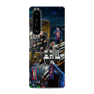 Силиконовый чехол на Sony Xperia 1 III с принтом Messi Barcelona Силиконовый чехол на Sony Xperia 1 III с принтом Messi Barcelona