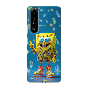 Силиконовый чехол на Sony Xperia 1 III с принтом Спанч боб Спанчбоб Силиконовый чехол на Sony Xperia 1 III с принтом Спанч боб Спанчбоб
