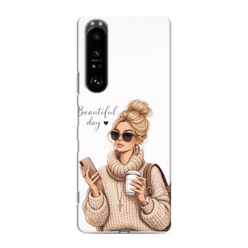 Силиконовый чехол на Sony Xperia 1 III с принтом женский Силиконовый чехол на Sony Xperia 1 III с принтом женский