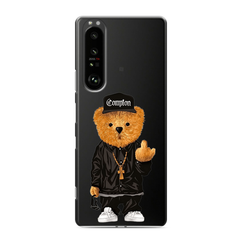 Силиконовый противоударный чехол на Sony Xperia 1 III с принтом Плюшевый медведь Силиконовый противоударный чехол на Sony Xperia 1 III с принтом Плюшевый медведь