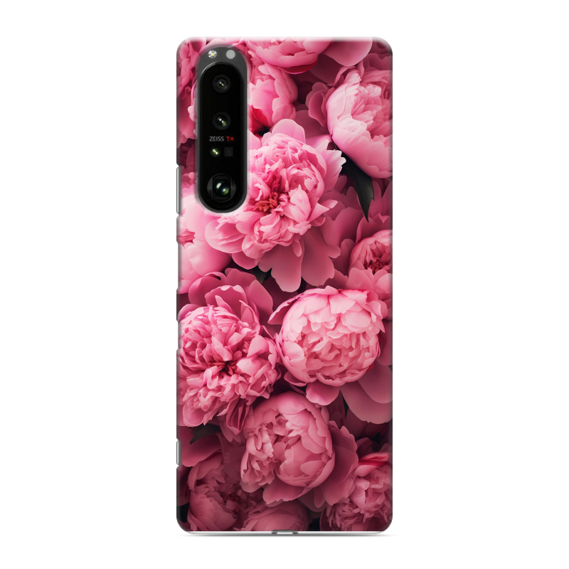 Силиконовый чехол на Sony Xperia 1 III с принтом цветы пионы Силиконовый чехол на Sony Xperia 1 III с принтом цветы пионы