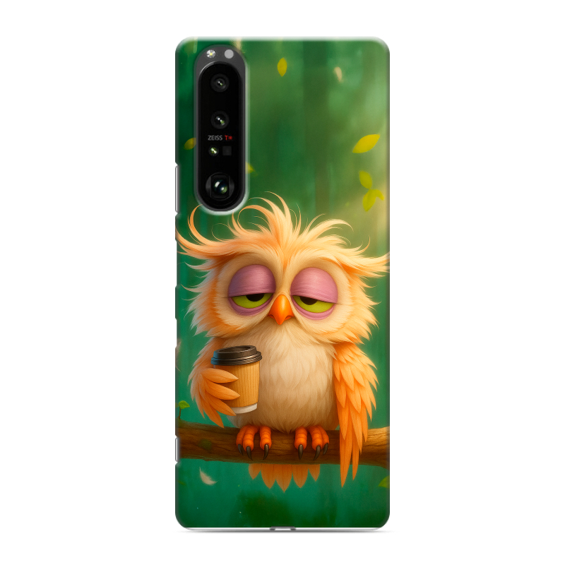 Пластиковый чехол на Sony Xperia 1 III с принтом сова Пластиковый чехол на Sony Xperia 1 III с принтом сова