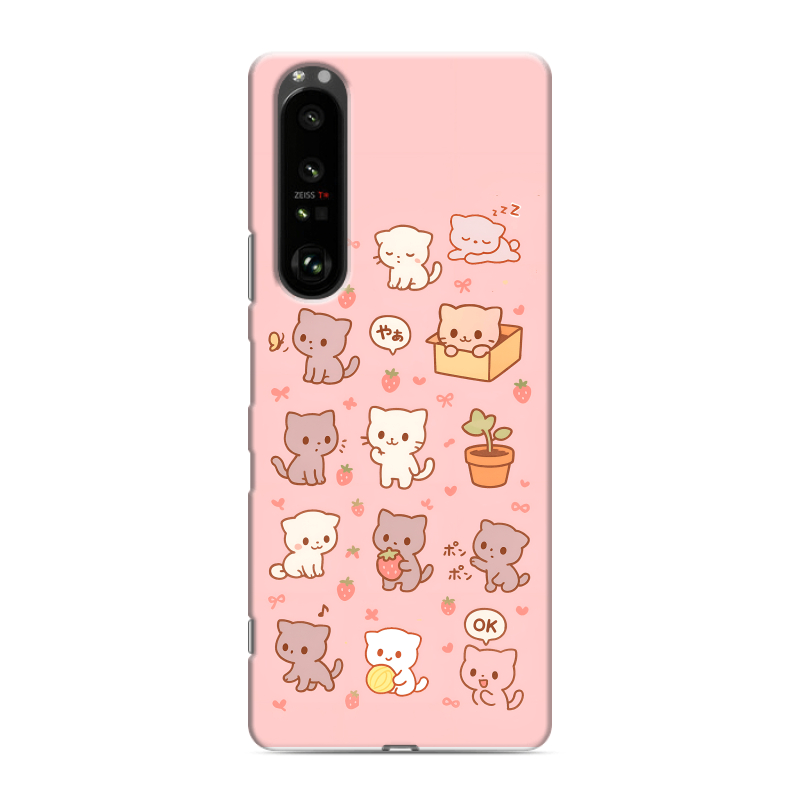 Пластиковый чехол на Sony Xperia 1 III с принтом Hello Kitty Хелоу Кити Пластиковый чехол на Sony Xperia 1 III с принтом Hello Kitty Хелоу Кити