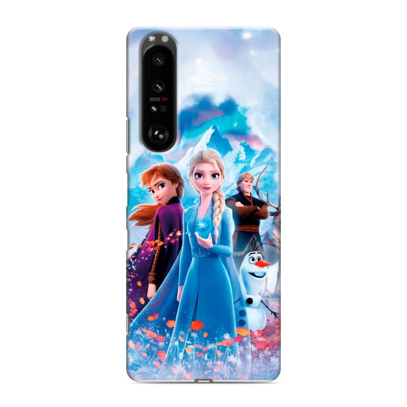 Силиконовый чехол на Sony Xperia 1 III с принтом Холодное сердце Frozen Силиконовый чехол на Sony Xperia 1 III с принтом Холодное сердце Frozen