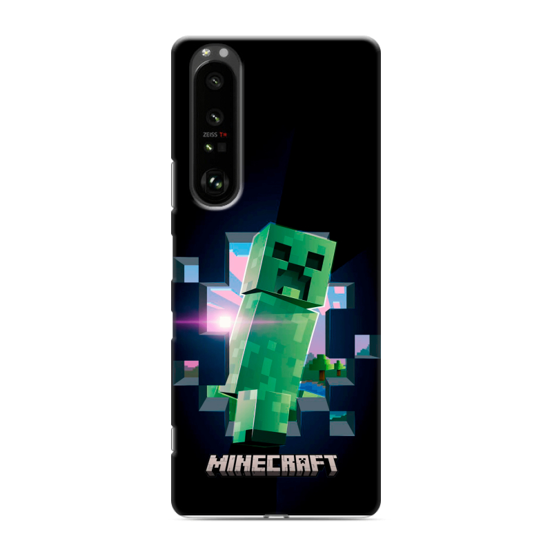 Силиконовый чехол на Sony Xperia 1 III с принтом Майнкрафт Minecraft Силиконовый чехол на Sony Xperia 1 III с принтом Майнкрафт Minecraft
