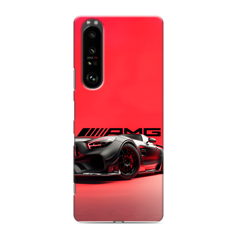 Силиконовый чехол на Sony Xperia 1 III с принтом Мерседес Mercedes AMG Силиконовый чехол на Sony Xperia 1 III с принтом Мерседес Mercedes AMG