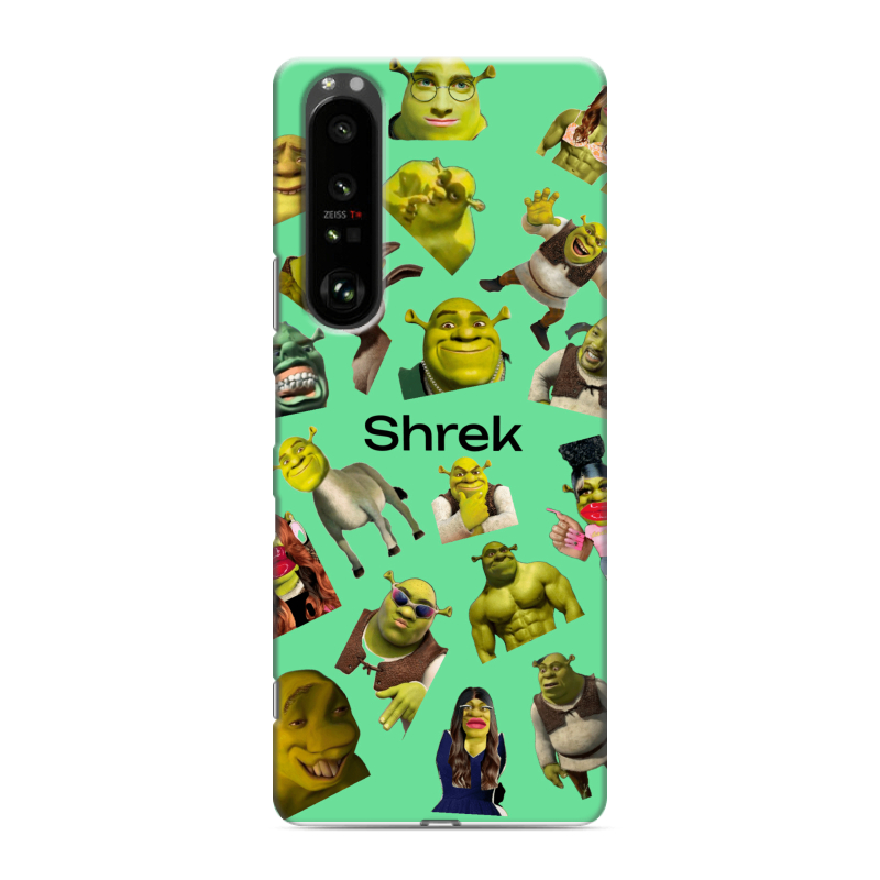 Пластиковый чехол на Sony Xperia 1 III с принтом Шрек Shrek Пластиковый чехол на Sony Xperia 1 III с принтом Шрек Shrek