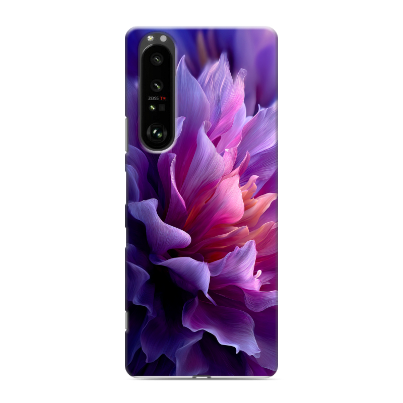 Силиконовый противоударный чехол на Sony Xperia 1 III с принтом женский цветы Силиконовый противоударный чехол на Sony Xperia 1 III с принтом женский цветы