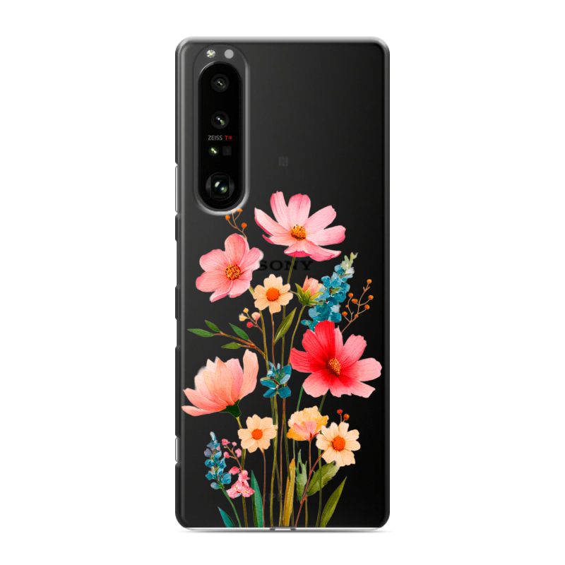 Силиконовый чехол на Sony Xperia 1 III с принтом Цветы Силиконовый чехол на Sony Xperia 1 III с принтом Цветы