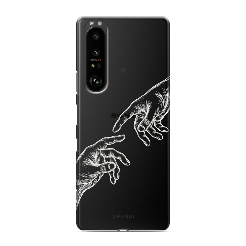 Силиконовый противоударный чехол на Sony Xperia 1 III с принтом Сотворение мира Силиконовый противоударный чехол на Sony Xperia 1 III с принтом Сотворение мира