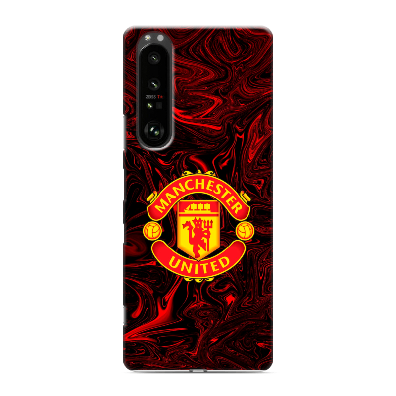 Силиконовый чехол на Sony Xperia 1 III с принтом Manchester United Силиконовый чехол на Sony Xperia 1 III с принтом Manchester United