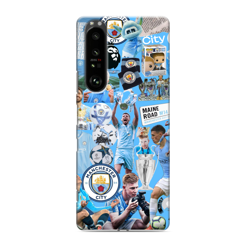 Силиконовый противоударный чехол на Sony Xperia 1 III с принтом Man City Манчестер Сити Силиконовый противоударный чехол на Sony Xperia 1 III с принтом Man City Манчестер Сити