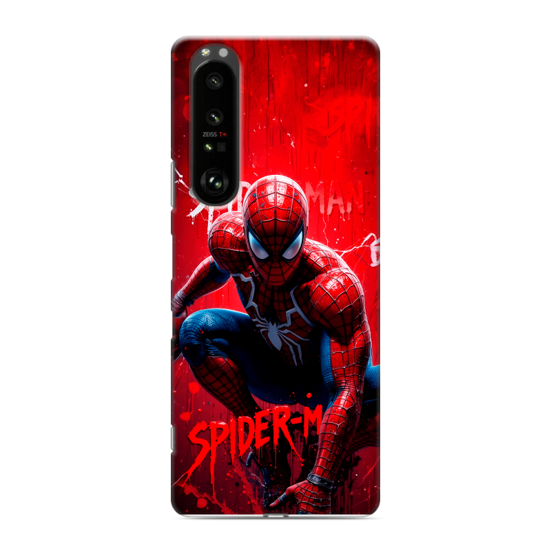 Силиконовый противоударный чехол на Sony Xperia 1 III с принтом Spiderman Человек паук Силиконовый противоударный чехол на Sony Xperia 1 III с принтом Spiderman Человек паук