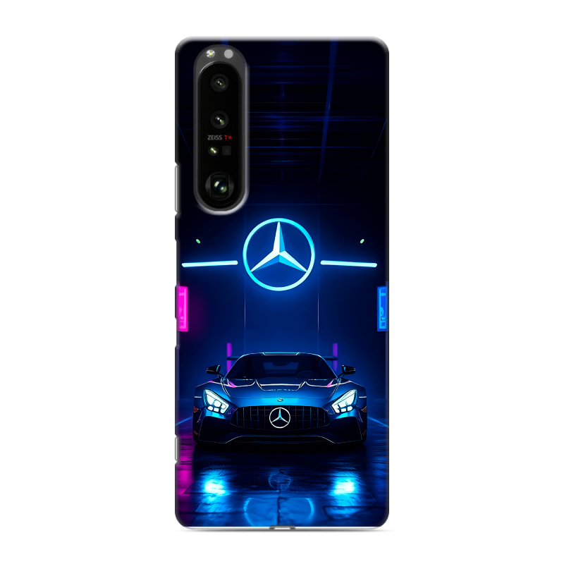 Пластиковый чехол на Sony Xperia 1 III с принтом Mercedes Мерседес Пластиковый чехол на Sony Xperia 1 III с принтом Mercedes Мерседес