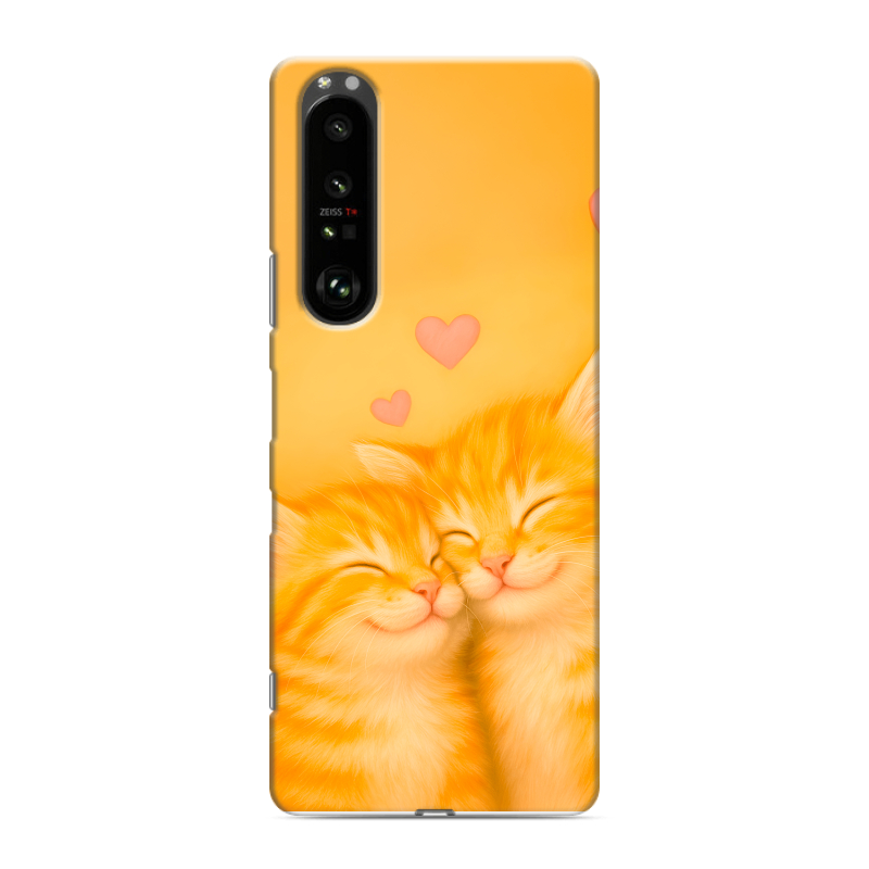 Пластиковый чехол на Sony Xperia 1 III с принтом Милые котята Пластиковый чехол на Sony Xperia 1 III с принтом Милые котята