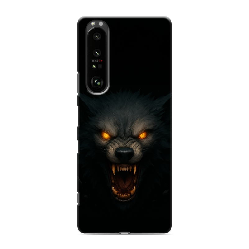 Силиконовый противоударный чехол на Sony Xperia 1 III с принтом Волк Силиконовый противоударный чехол на Sony Xperia 1 III с принтом Волк